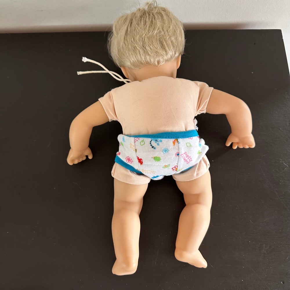 American Girl Bitty Twins Boy Doll Blonde Blue Eyes Clothes Book Set Argyle - Picture 9 of 10
